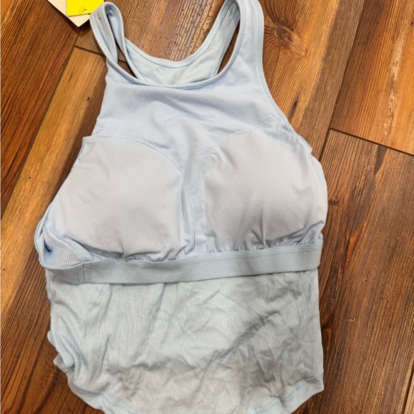 Target Light Blue Ribbed Tank Top - Picture 3 of 5